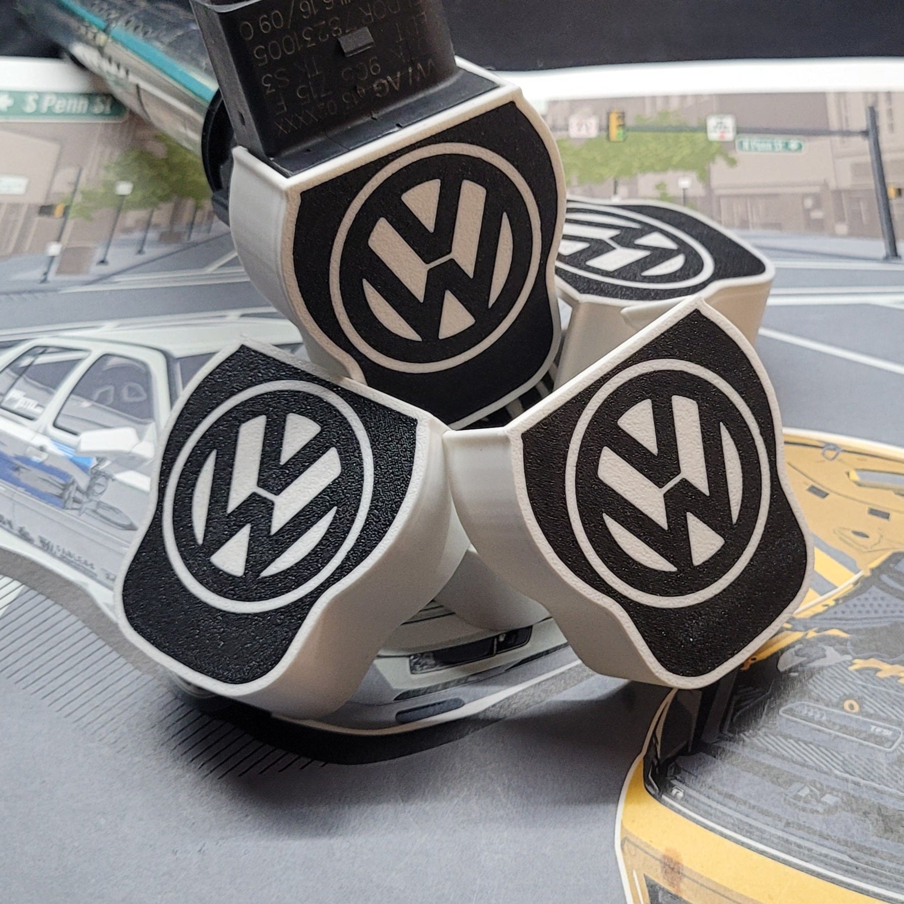 *Set of 4* Personalized STYLE # with Custom LETTERS & LOGOS (Up to 4 Colors for set)