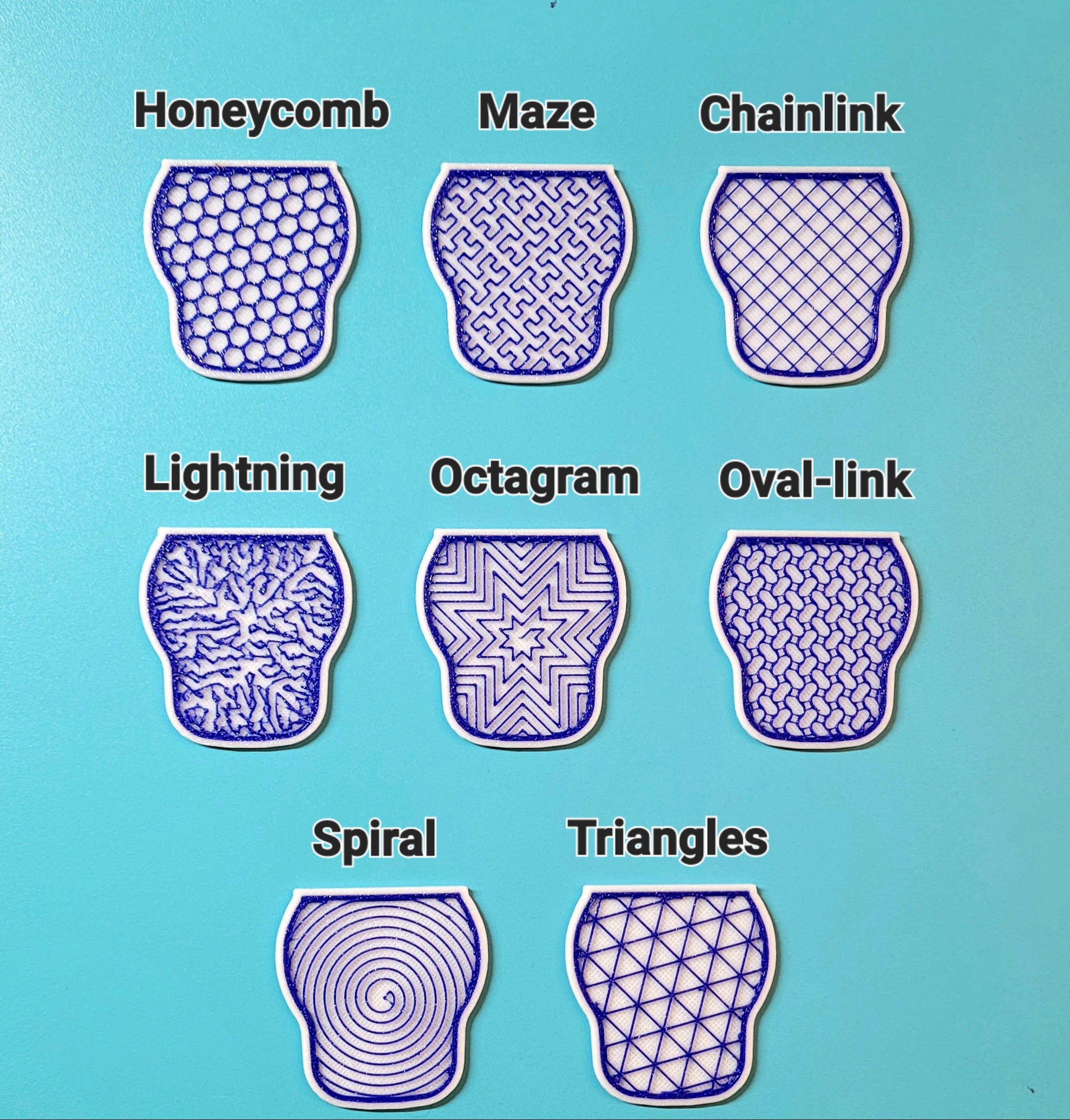 STYLE # 2 - Single Color Base with Matched Top Pattern (Set of 4)